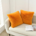 Fall Throw Pillow Covers for Couch Faux Fur Decorative Pillows 20x20 Inches