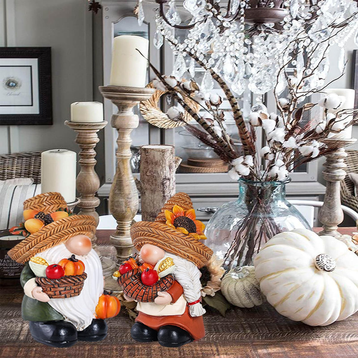 Fall Thanksgiving Decorations | Thanksgiving Gnomes for Indoor & Otdoor Garden Pumpkin Gnomes Decorations | Autumn