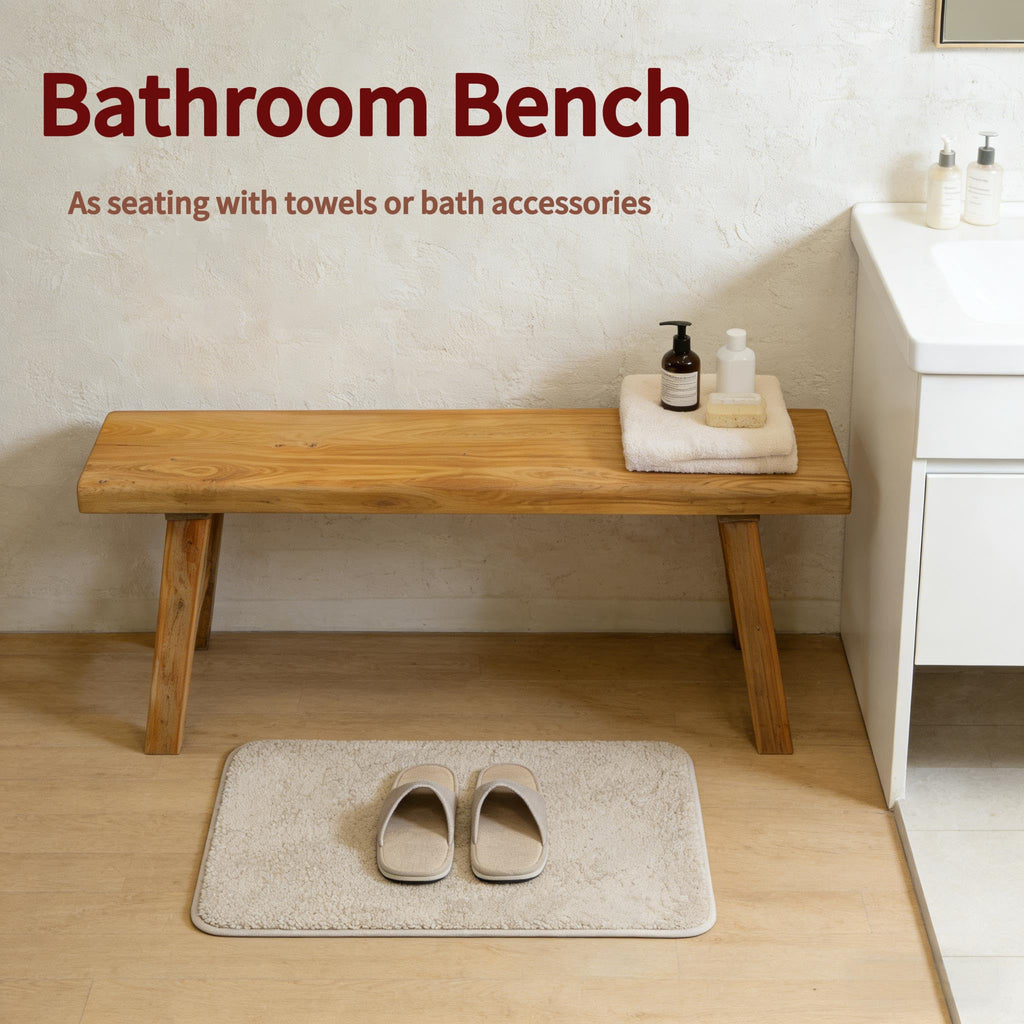 Wooden Bench Indoor Farmhouse Skinny Entryway Bench Hallway Foyer