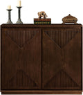 Narrow Sideboard Buffet Storage Cabinet with Solid Wood Doors | Mid Century Modern Accent Credenza Cabinet; Media