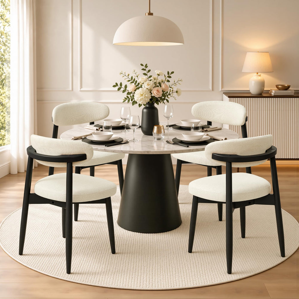 Dining Chairs Set of 8, Upholstered Solid Wood Dining Room Chairs