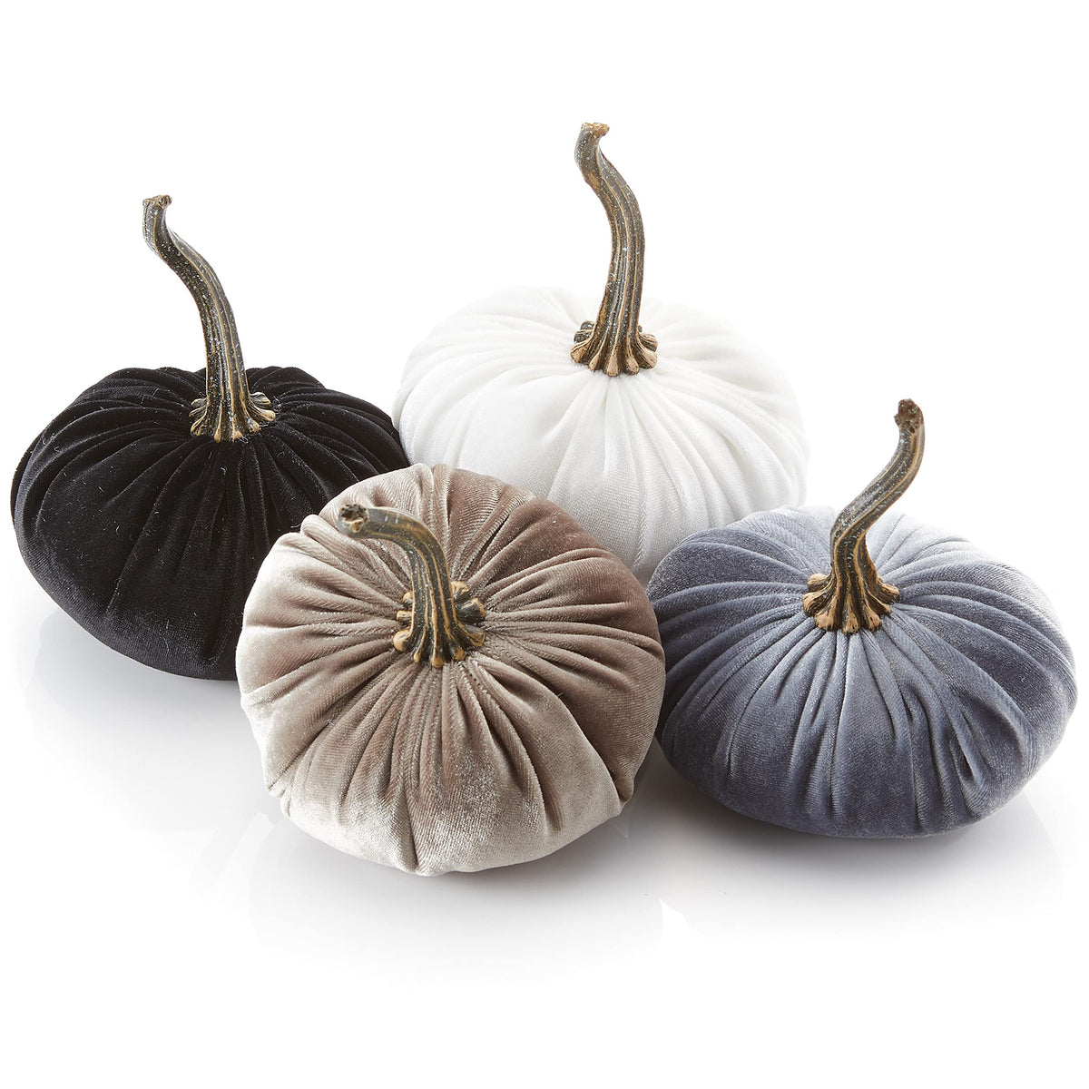 Velvet Pumpkin Set of 4 (Sm Gray Taupe Ivory Black)
