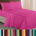 Luxurious 1500 Premium Hotel Quality Microfiber Three Line Embroidered Softest 4-Piece Bed Sheet Set, Wrinkle and