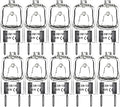 G8 Halogen Bulbs 110V 20W-50W Dimmable Bi-Pin G8 JC T4 Clear Capsule for Under Cabinet, Accent, Puck & Task Lighting