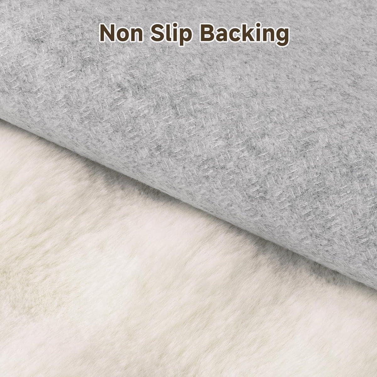 Area Rugs, Fluffy Faux Fur Bedroom Rug, Cream