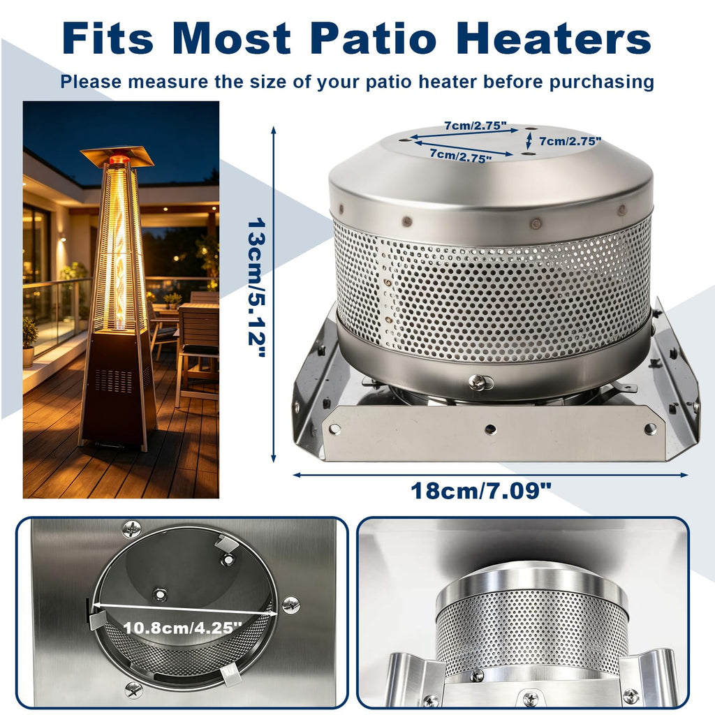 Patio Heater Emitter Screen & Base Kit for 4-Sided Pyramid Patio Heaters