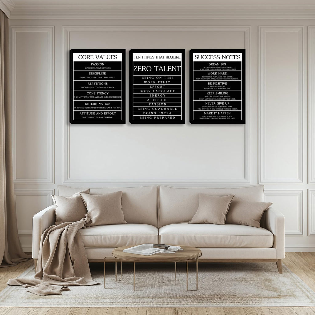 Motivational Wall Decor Paintings Inspirational Office Wall Decor Posters Prints 3 Pieces Bedroom Decor Living Room