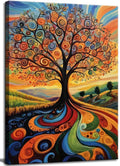 Abstract Tree of Life Canvas Wall Art Colorful Graffiti Tree Decor painting Pictures Modern Landscape Trees Posters