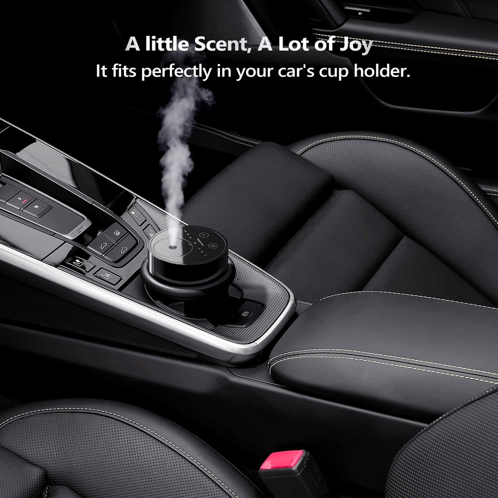 Waterless Essential Oil Diffuser Starter Kit Car, Black