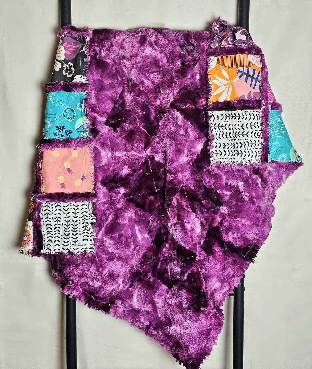 Mermaid Blanket, Quilt, Mermaid Patchwork Quilt, Crib Quilt, Boho Rag Quilt, Floral, Baby Bedding, Baby Quilt, Witchy