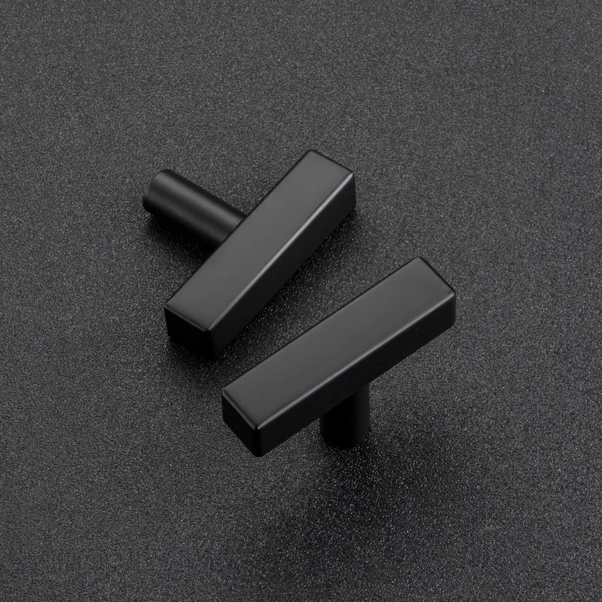 10 Pack Black T Bar Square Cabinet Knobs 2in Cabinet Pulls