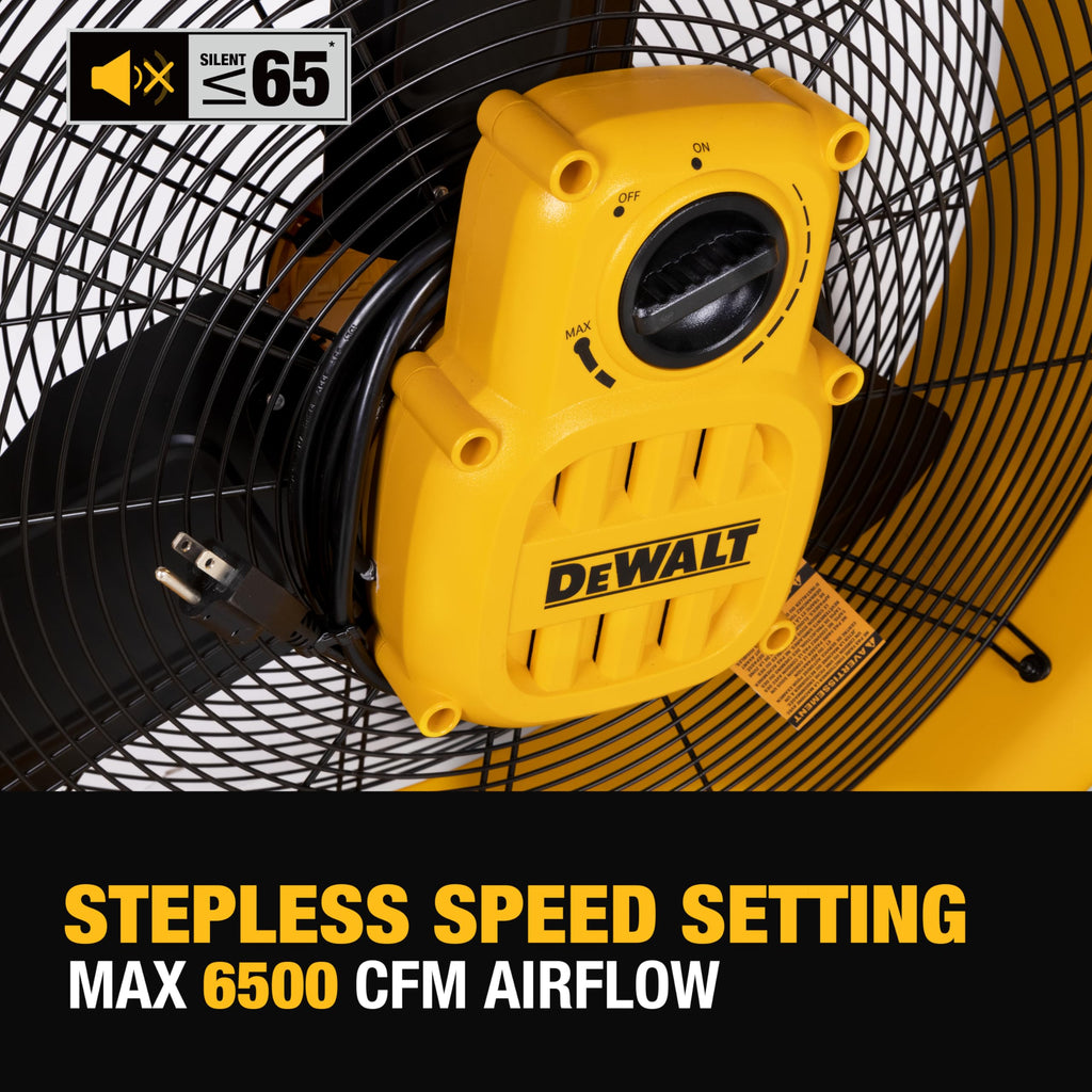 24 Inch Floor Fan, 360° Adjustable Tilt Drum Fan with Wheels DXF2490