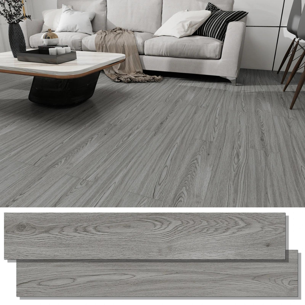 Peel and Stick Floor Tiles Waterproof Self Adhesive Vinyl Flooring