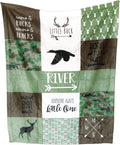 Ships Next Day - Camo Woodland Personalized Baby Blanket for Boys - Printed in America - Custom Blankets for Boys