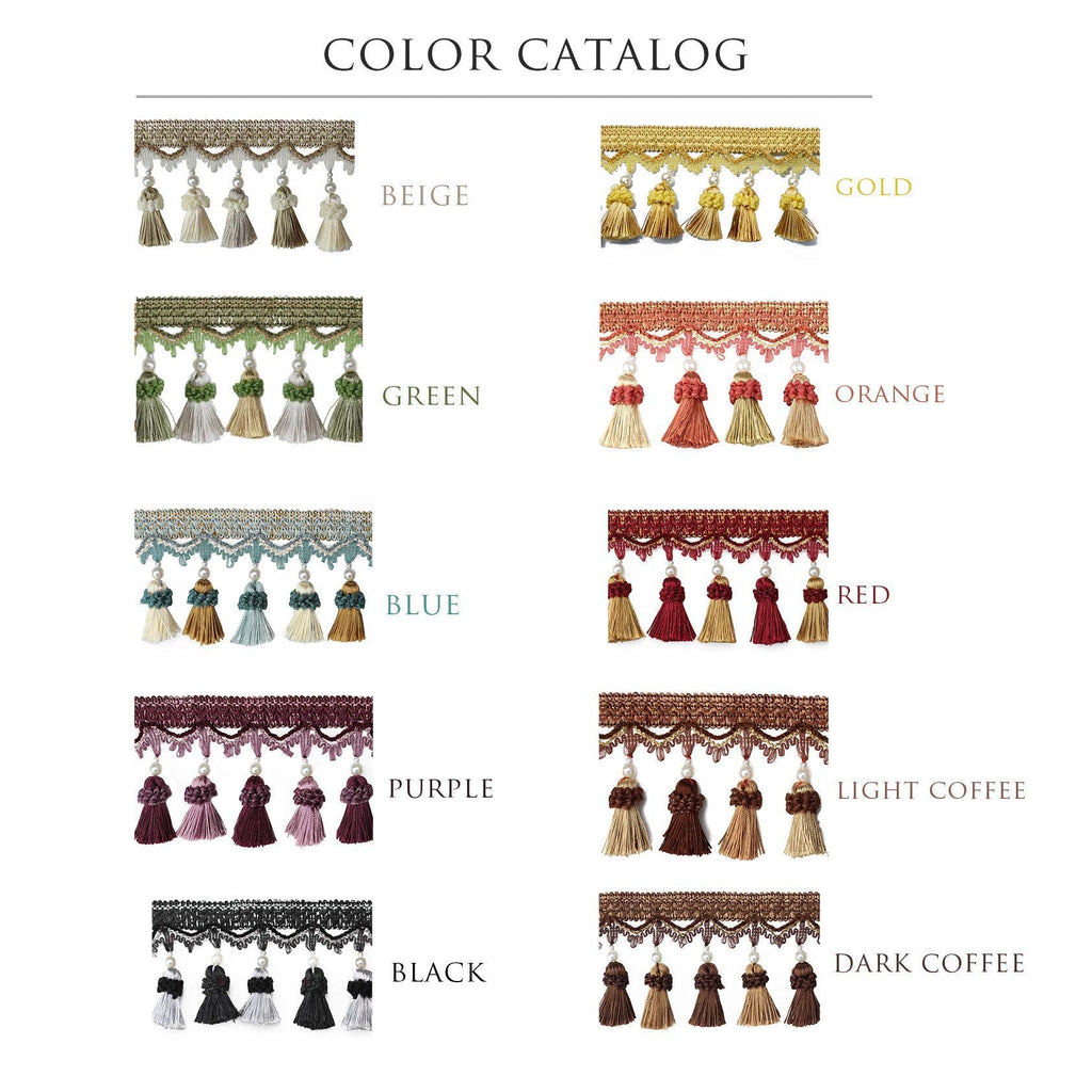 Tassel Fringe Trim 6.5 Yard x 3.15 Inches Tassel Fringes