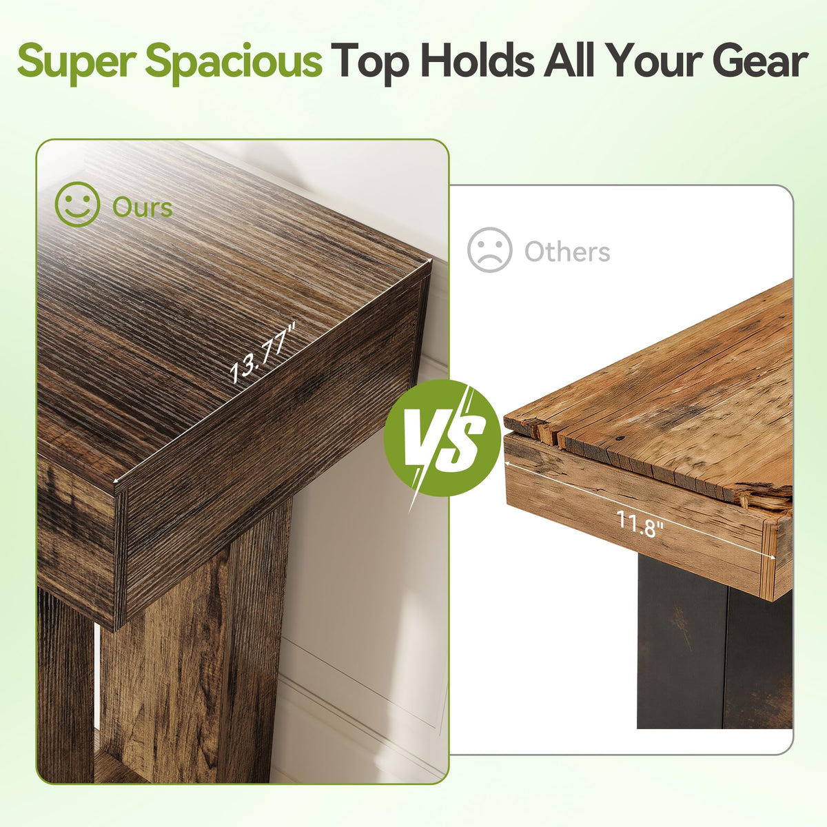 63 Inches Long Sofa Table, Industrial Console Table, Wooden Sofa Table, Behind Couch Table, Rectangle Hallway Foyer