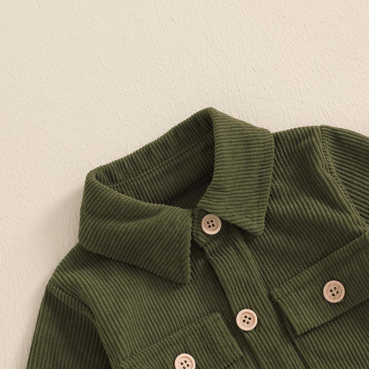 Newborn Baby Boy Girl Clothes Corduroy Long Sleeve Button Up Romper Jumpsuit Collared Bodysuit Fall Winter Outfit