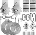 Hardware Kit Winch Set for Rectangle/Square Sun Shade Sails Canopy, Easy-Tensioning, 316 Military-Grade Stainless