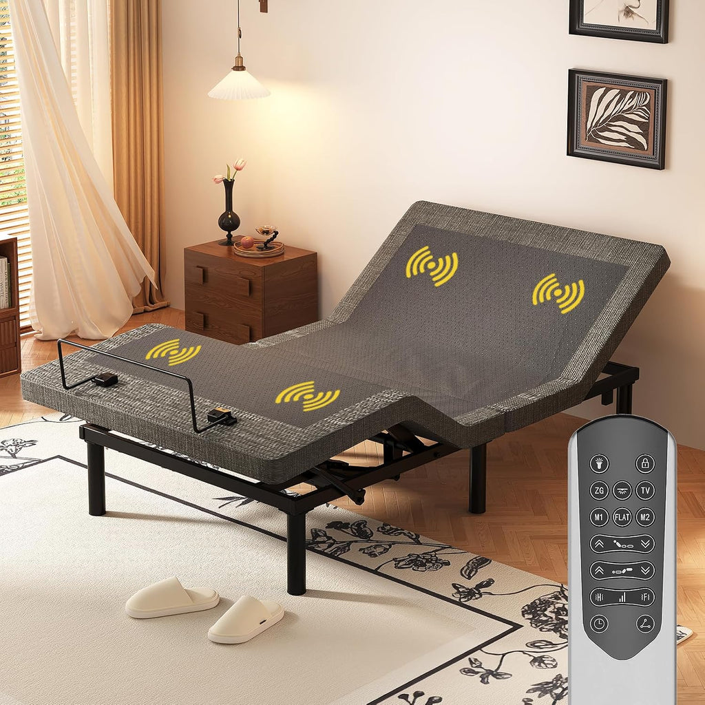 Twin XL Massage Adjustable Bed Frame with Remote
