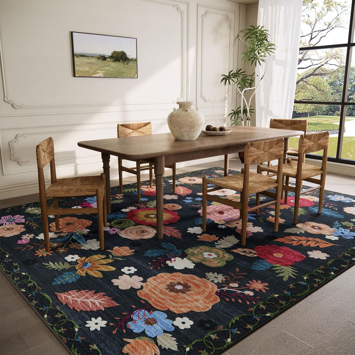 Washable Large Living Room Rug: Area Rugs Non Slip Carpet