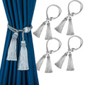 Curtain Tiebacks with Tassel, Decorative Curtain Holdback - 4 Pack