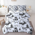7 Pcs Comforter Set, Rustic Animal Bed in a Bag with Flat