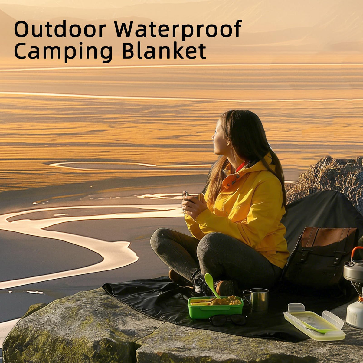 Large Waterproof Outdoor Camping Blanket 80 x 58 inch