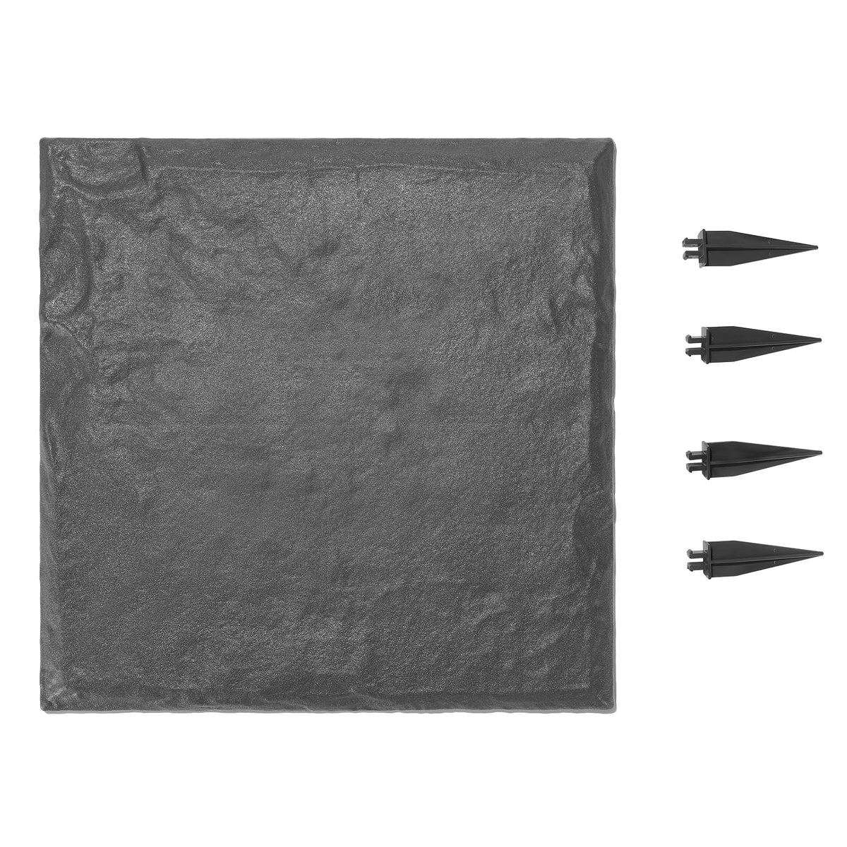 Garden Stepping Stones, 8Pcs 15.5 x 15.5 in, Decorative Stepping Stones with Stakes, Weather-Resistant Plastic