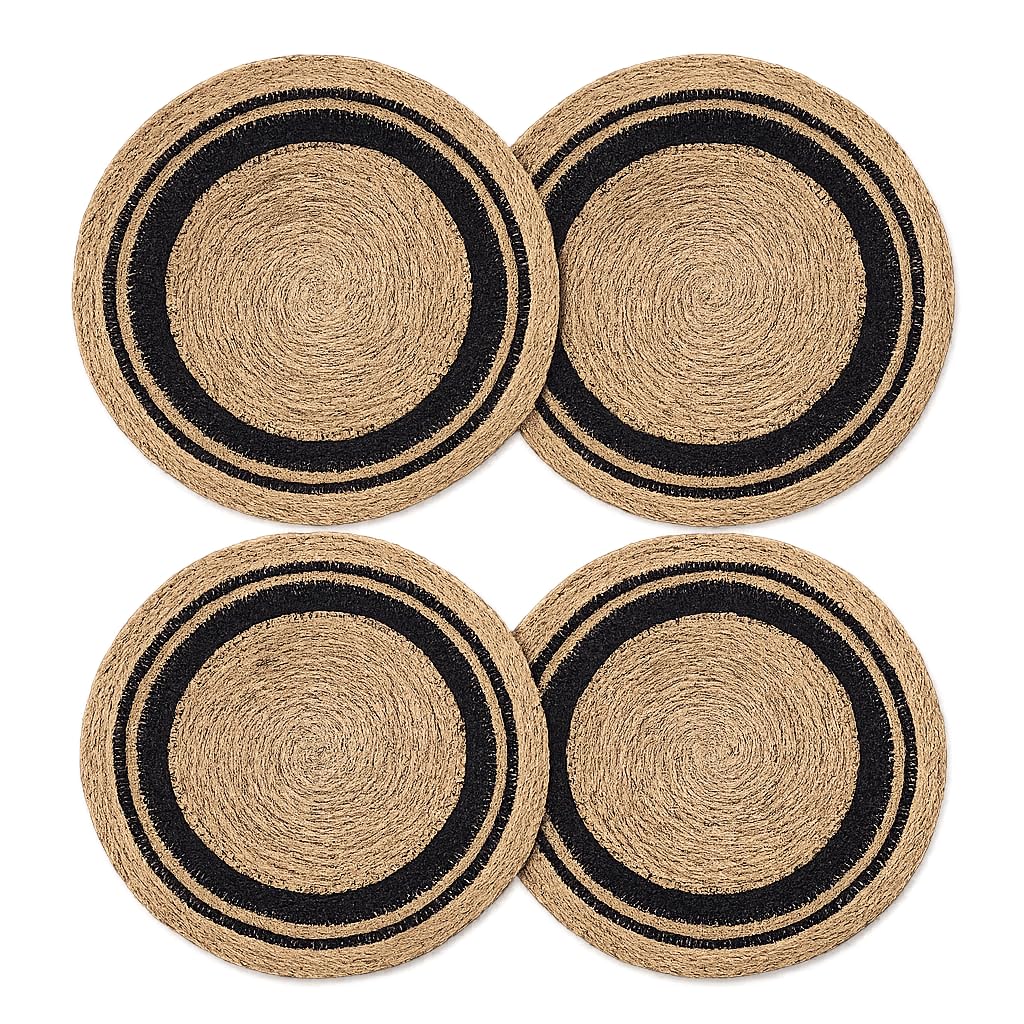 14" Round Woven Seagrass Charger Placemats - Circle Border