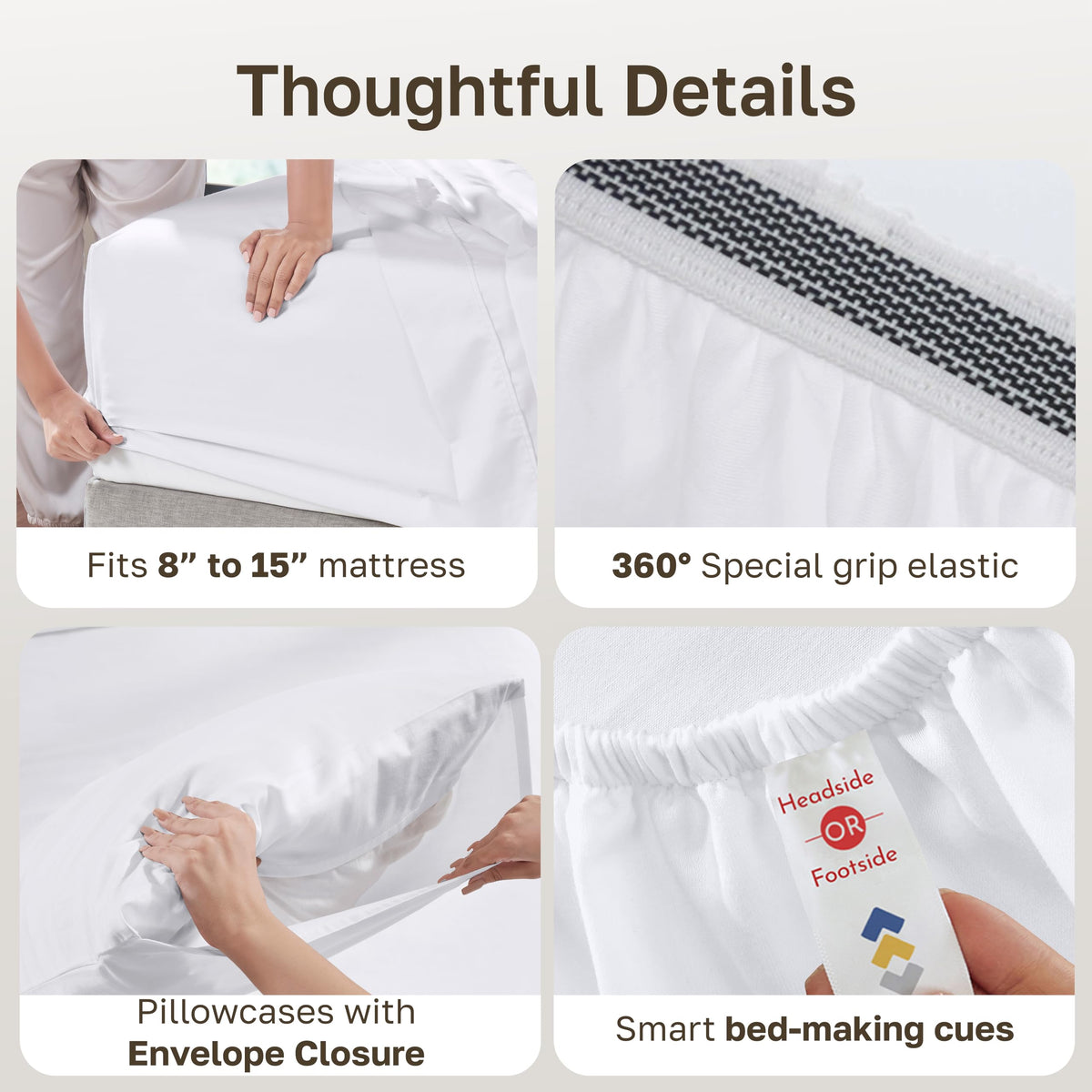 2 Pack 100% Organic Cotton Percale Sheets, White