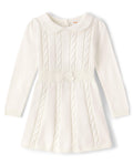 And Toddler Long Sleeve Sweater Dresses,Soft White