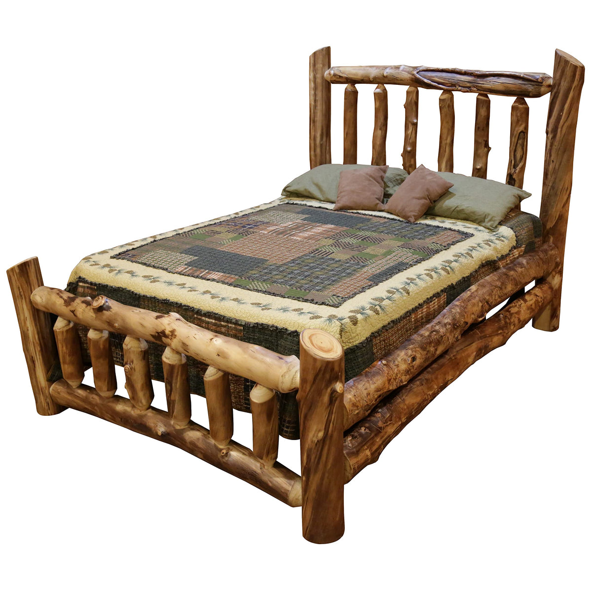Barn USA Aspen Log Rustic Bed