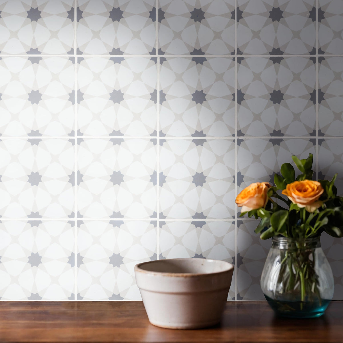 Porcelain Wall Tile | Zoudia Encaustic | 8" x 8"
