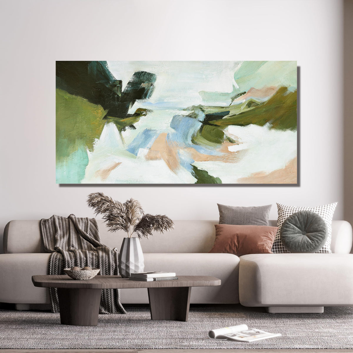 Abstract Colorful Wall Art Painting Canvas Art Wall Decor 20x40 Inch Decorations Art Office Decor Multicolor Canvas