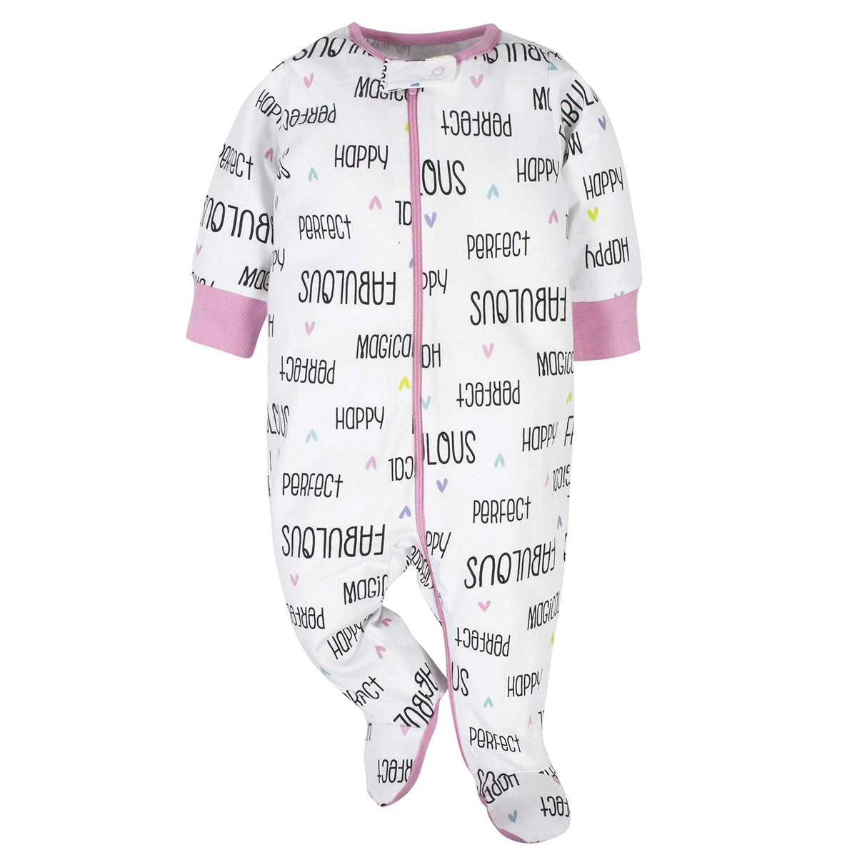 Baby Girls' Pack Sleep 'N Play Footies Multi Pack, Pink Unicorns