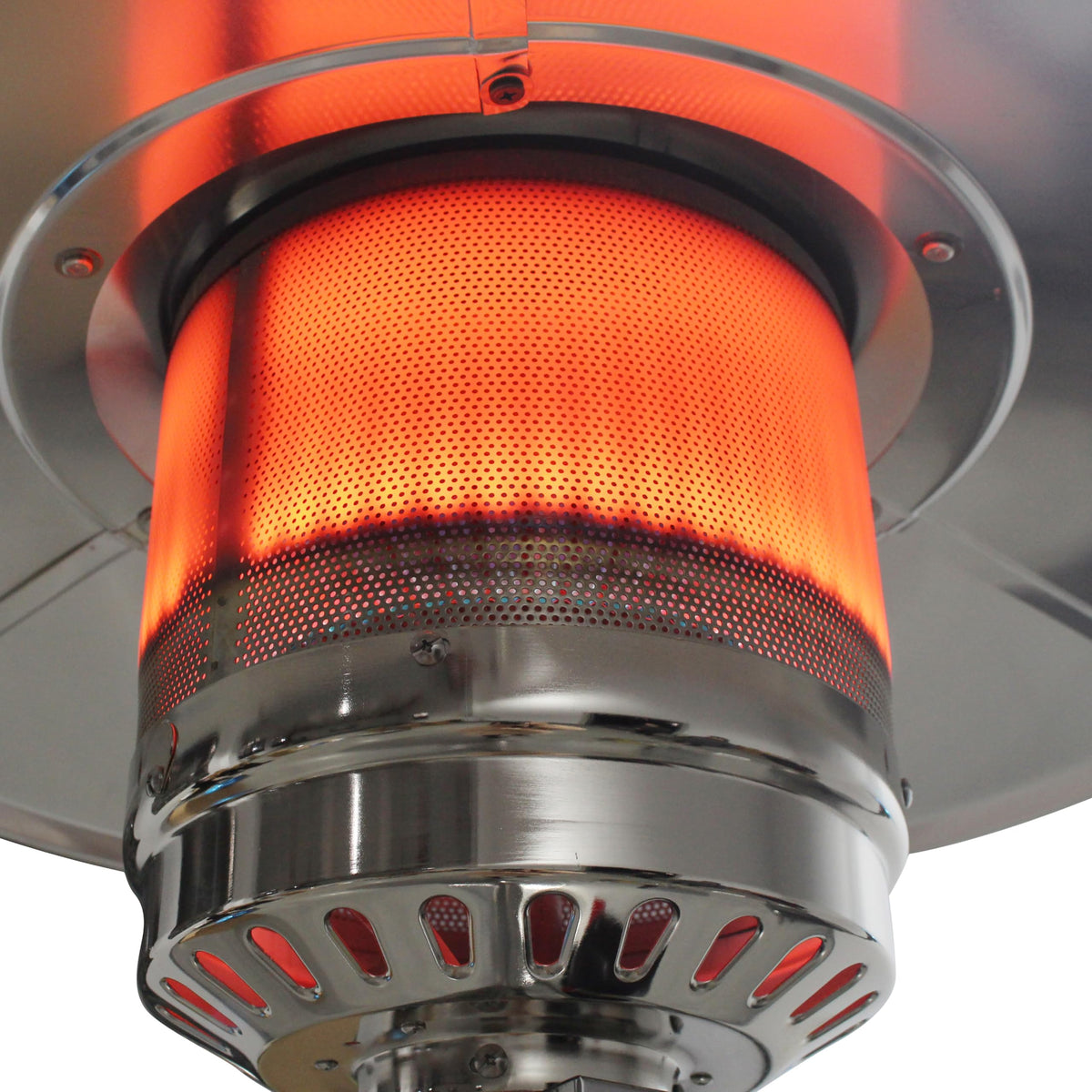 BTU Bronze Propane Patio Heater with Wheels and Round Tabletop Design