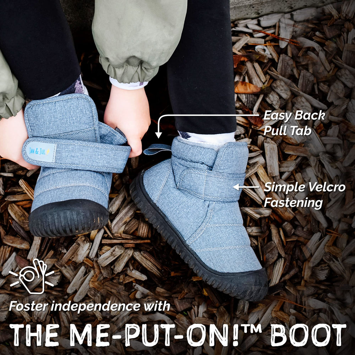 Toasty-Dry Booties for Toddlers (Grey Construction, US 4)