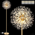 69'' Crystal Floor Lamp, Modern Standing Lamp with 738PCS K9 Crystals, Tall Lamp Pole Light Office