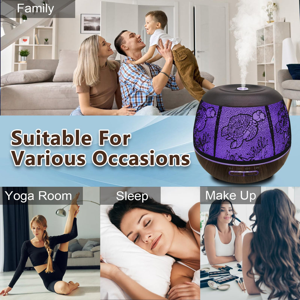 Turtle Essential Oil Diffuser Large Room, Metal Aromatherapy