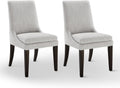 Upholstered Dining Chairs Modern Sidechair Performance Fabric High Back Armlesschair for Diningroom Kitchen,Linen,Set