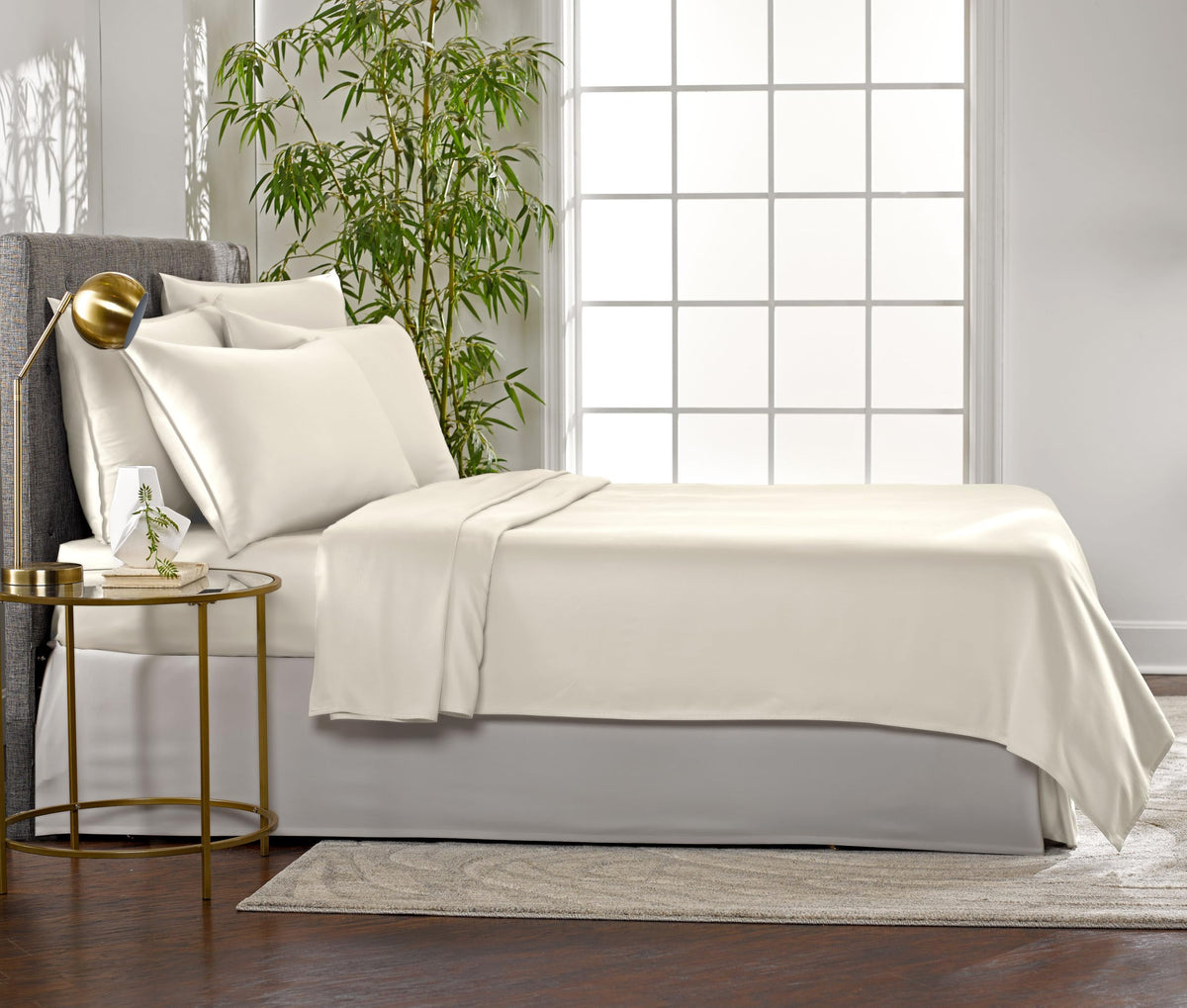 Sheets, Genuine 100% Organic Viscose Derived from Bamboo Bed Sheet Set, Luxuriously Soft & Cooling, Double