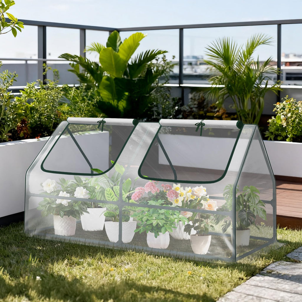 Mini Greenhouse for Indoor and Outdoor Plant Growing, 4 x 2 x 2 ft