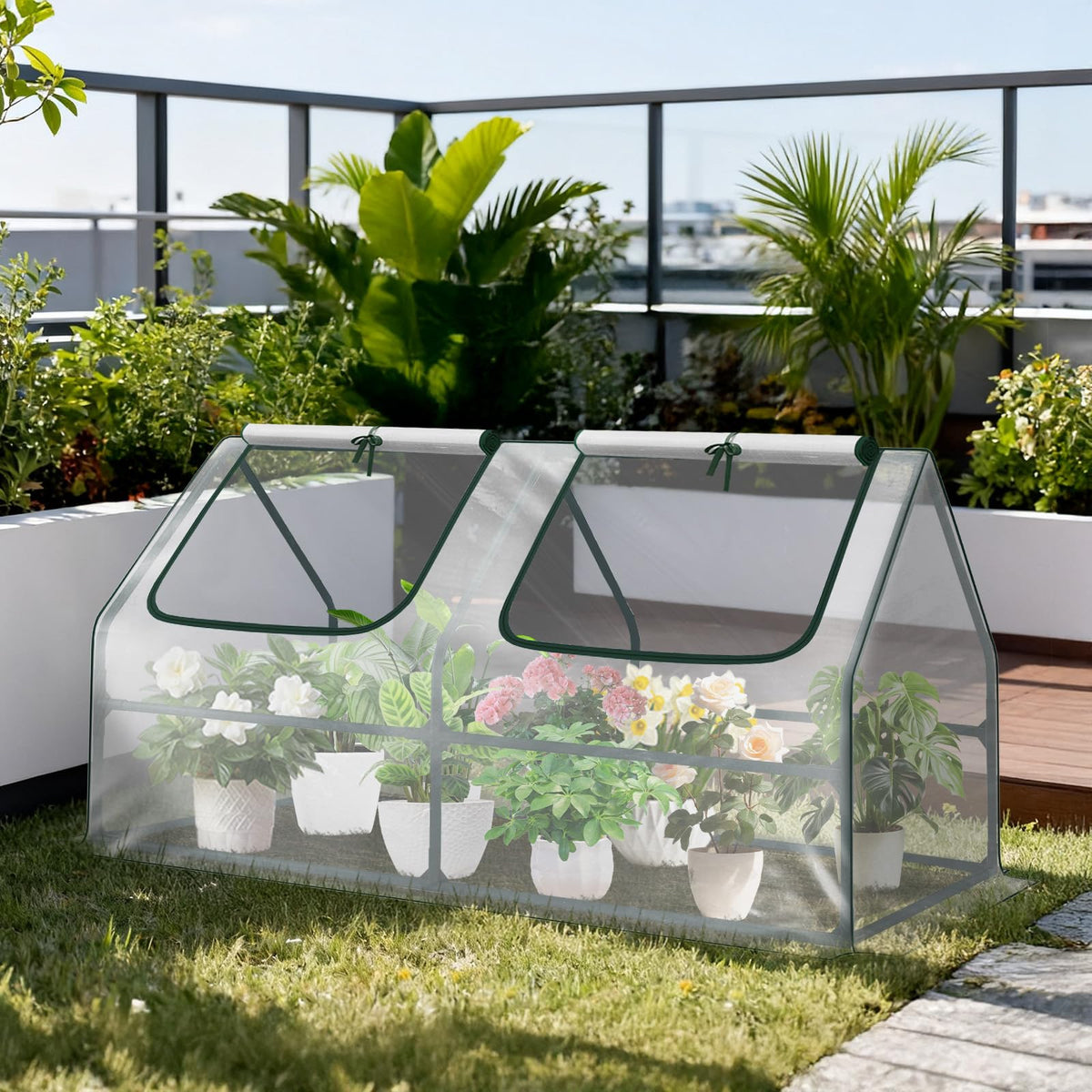 Mini Greenhouse for Indoor and Outdoor Plant Growing, 4 x 2 x 2 ft