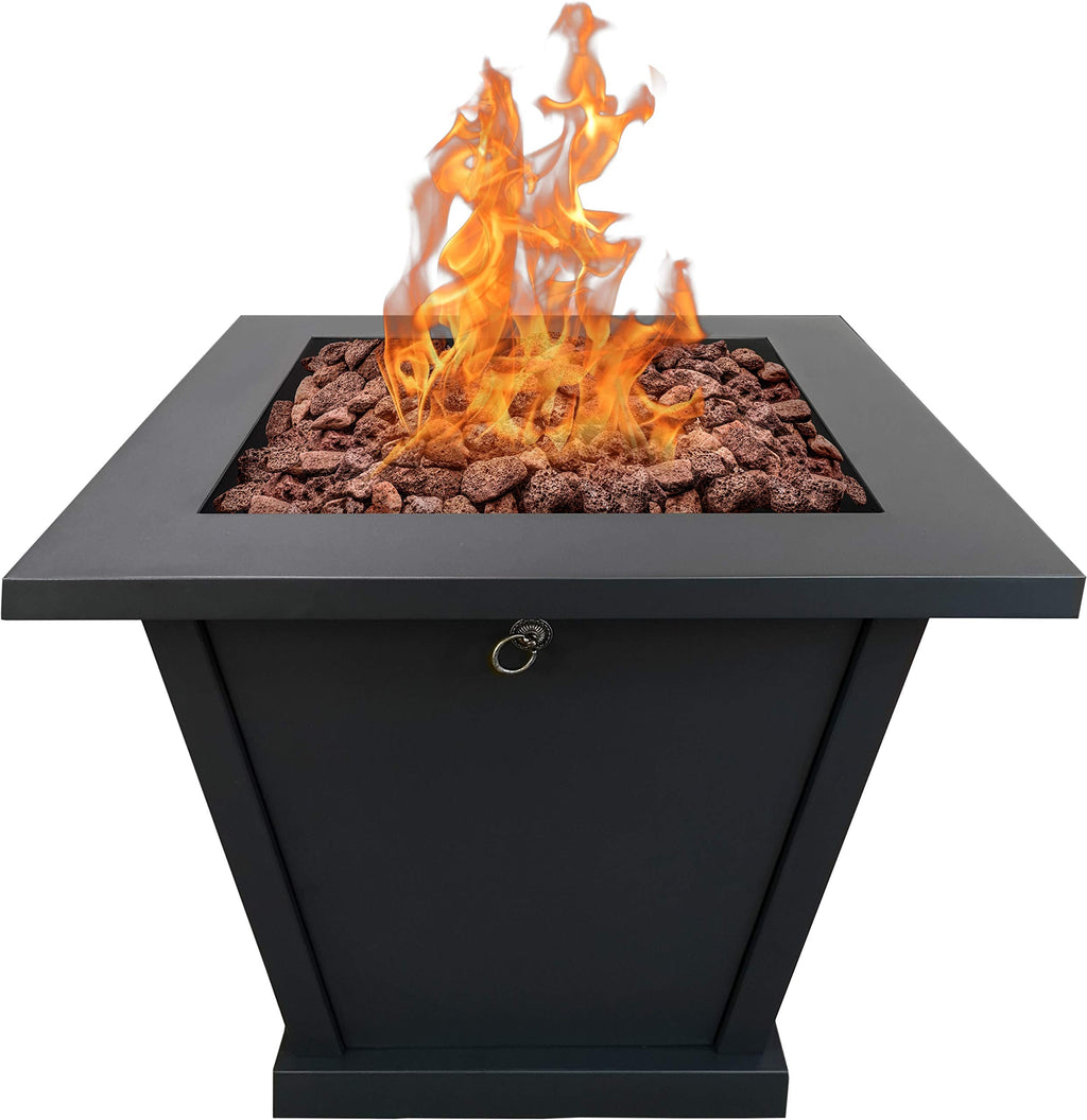 28in Olivera Fire Table, Black