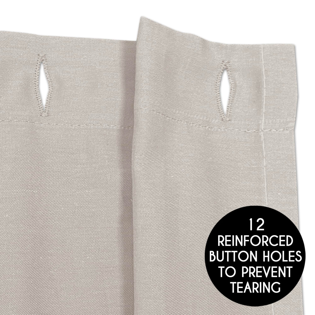 Boho Bohemian Bathroom Fabric Bath Shower Curtain - Solid Taupe Beige Ivory Cream Off White Linen Farmhouse Shabby