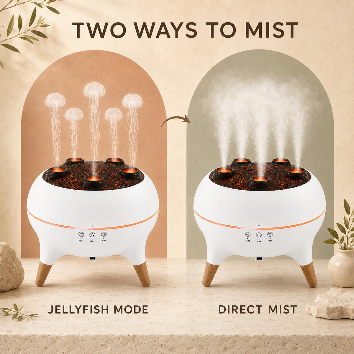 Essential Oil Diffuser Dancing Jellyfish Aromatherapy Diffuser Humidifier with 7 Colors LED Lights, Remote