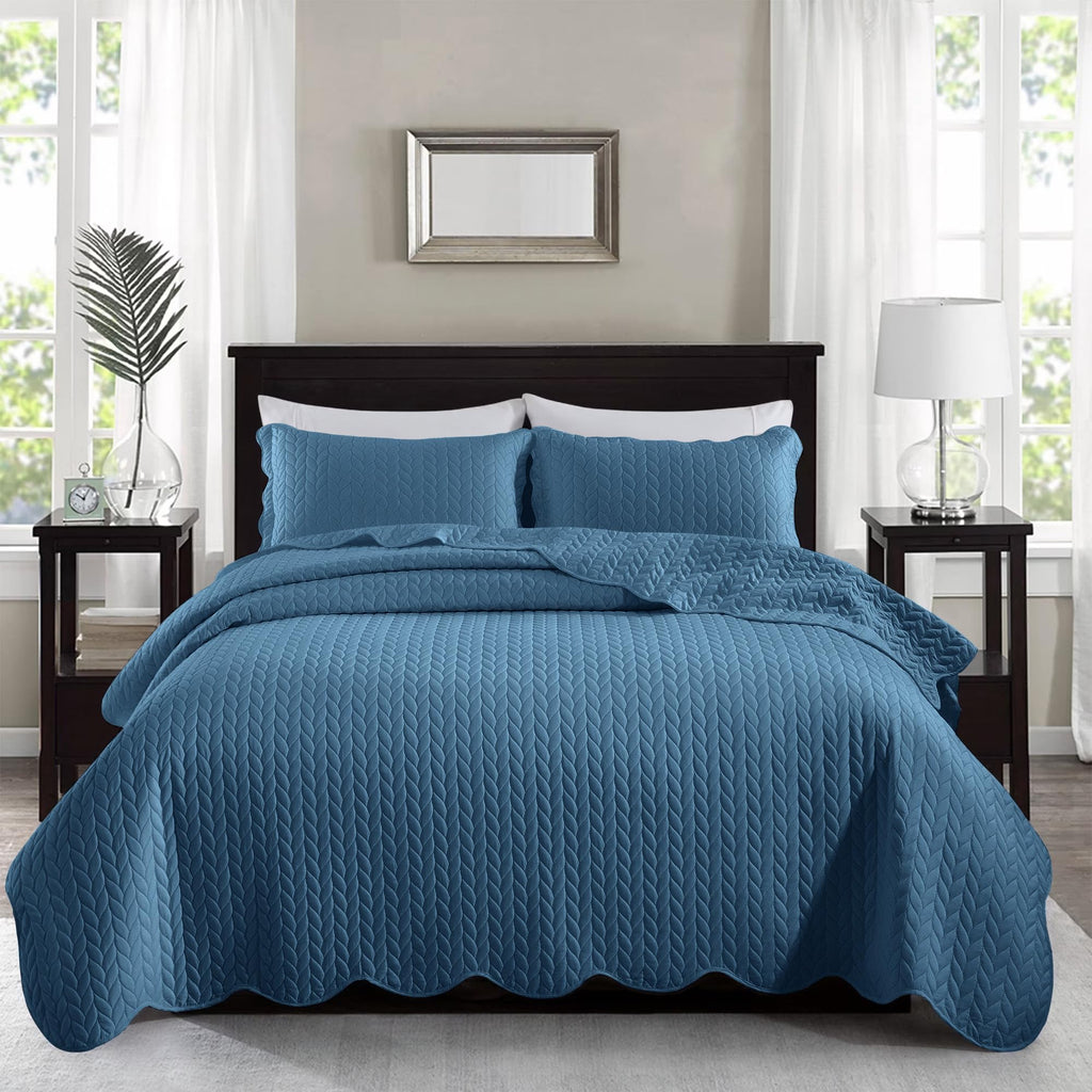 Quilt Sets Washed Blue, 3 Pieces