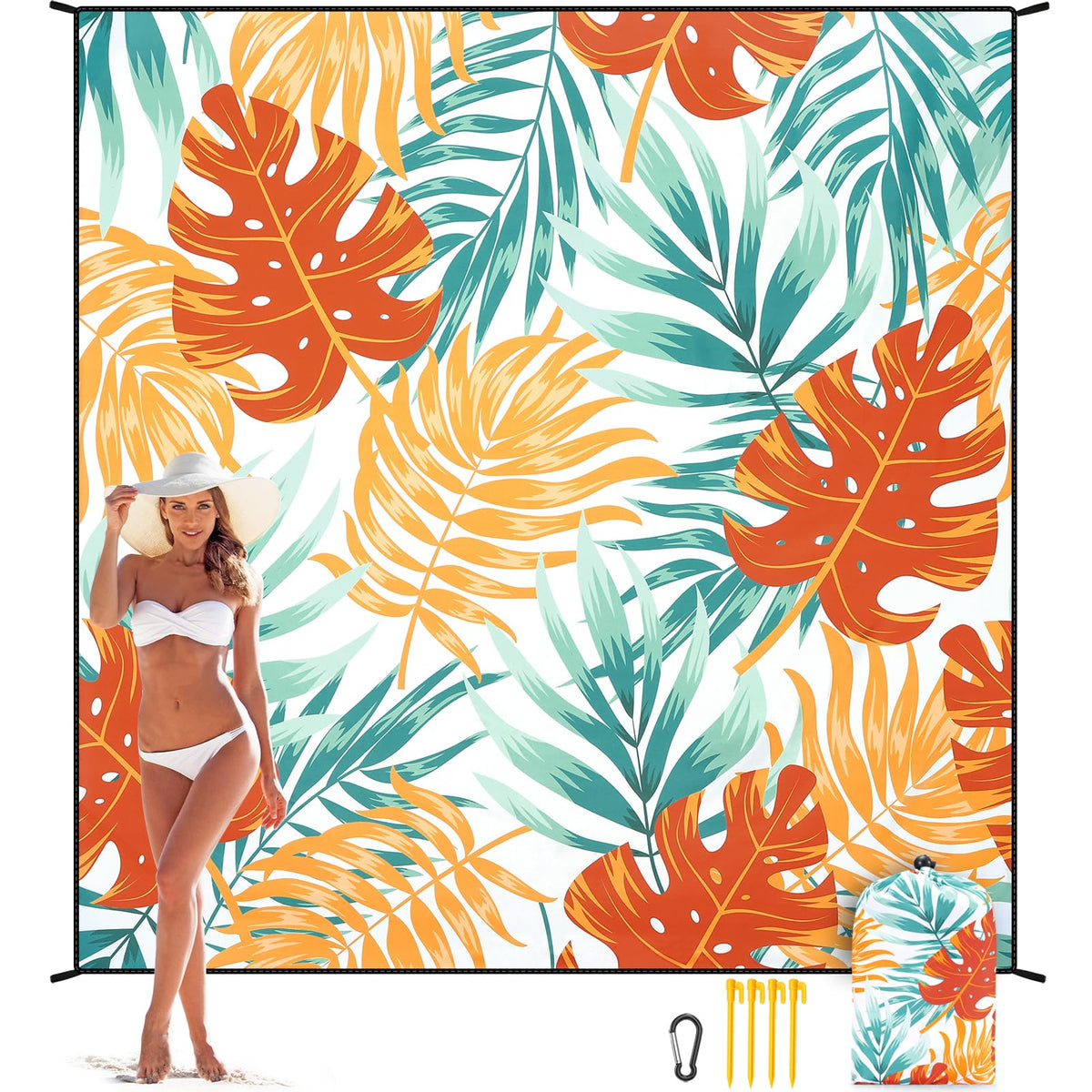 Beach Blanket Sandproof Extra Large Beach Mat Adults Waterproof Sand Free