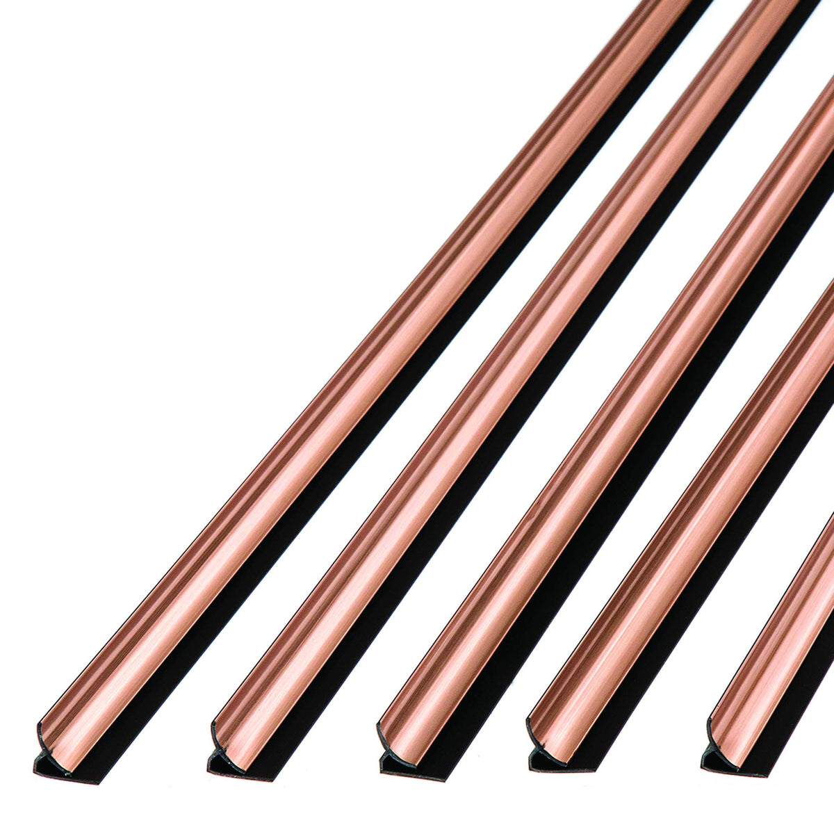 47 in Vinyl Inside Corner Trim Polished Copper (5 Pack)