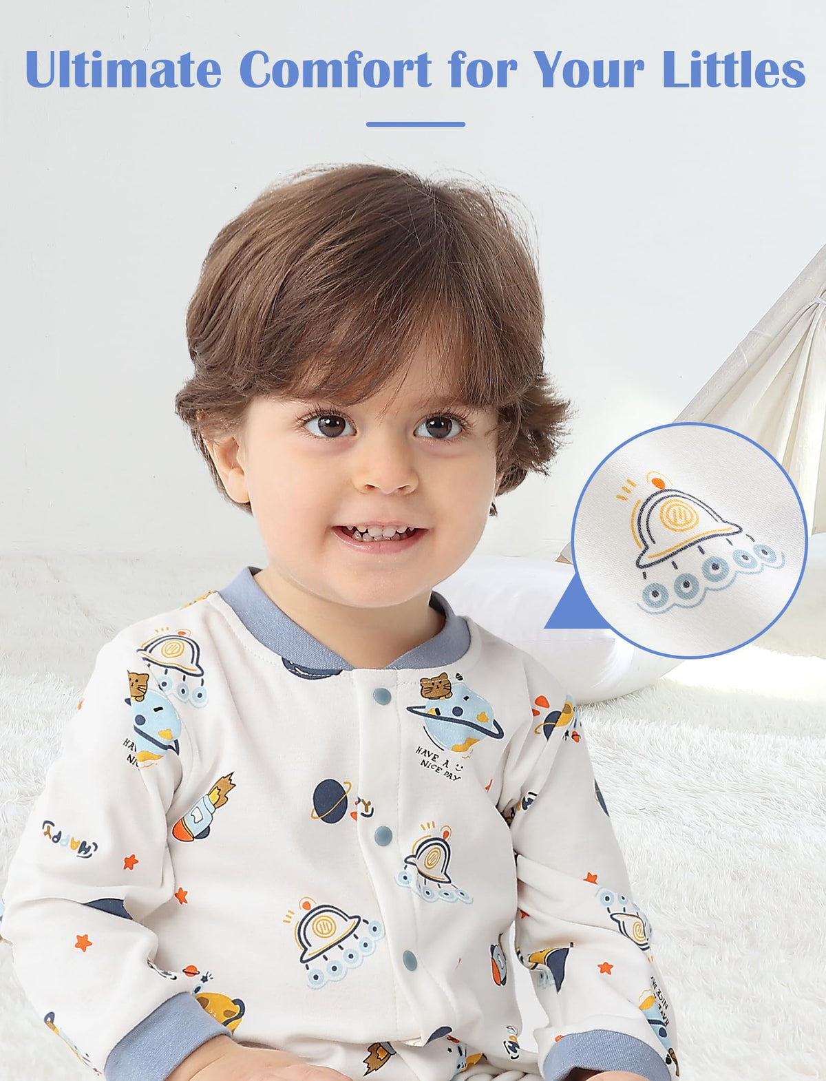 2 Pack Baby Boy Rompers Newborn Clothes With Snap Button